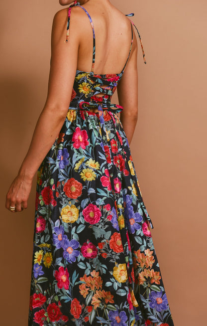 Romana Black Evening Gown in Taffeta
