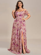 Calliope Formal Dress with Cold Shoulder and Side Slit