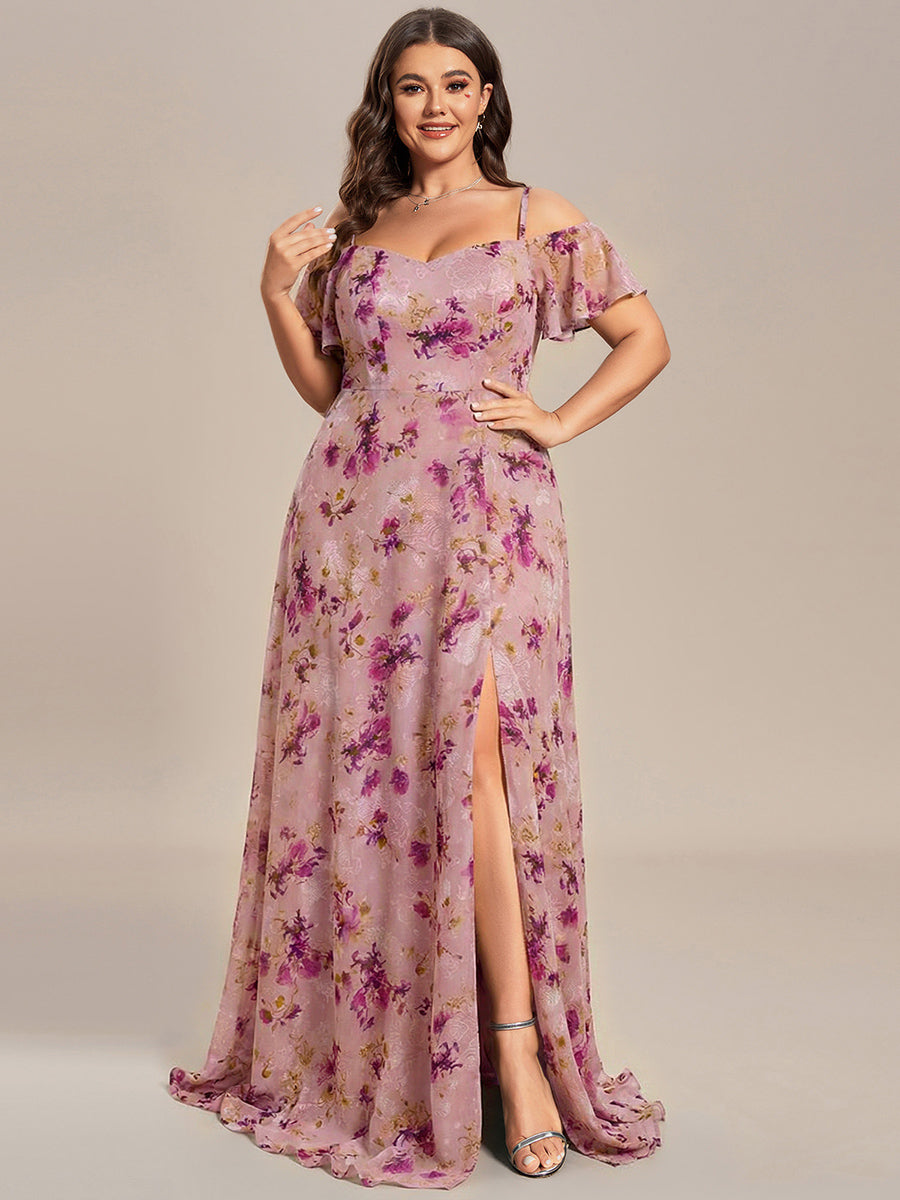 Calliope Formal Dress with Cold Shoulder and Side Slit
