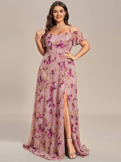 Calliope Formal Dress with Cold Shoulder and Side Slit