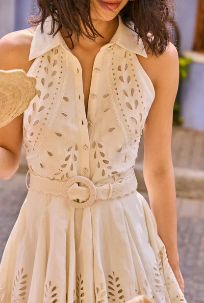 Sonia Mini Dress in Off-White