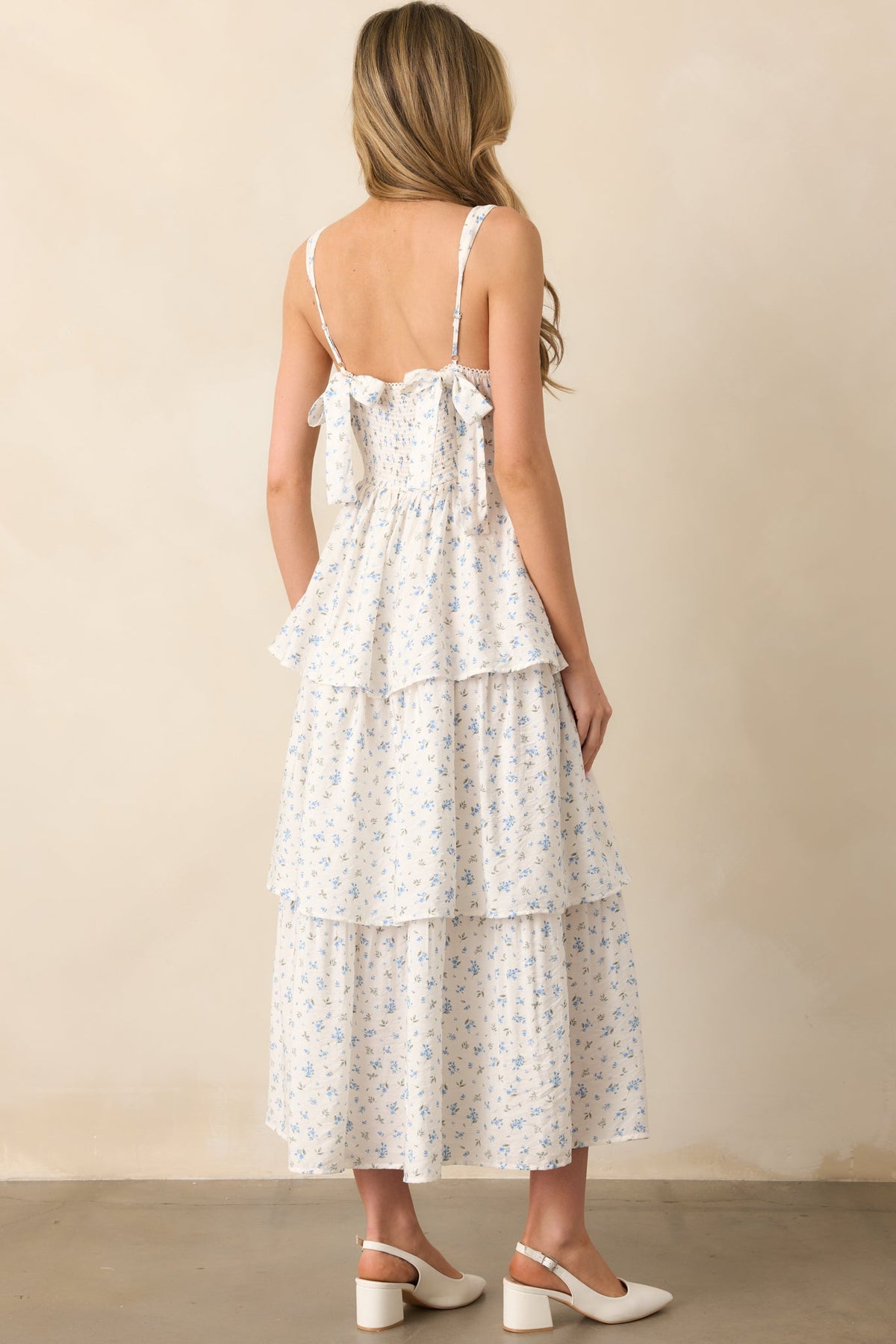 Giuliana Blue Floral Maxi Dress