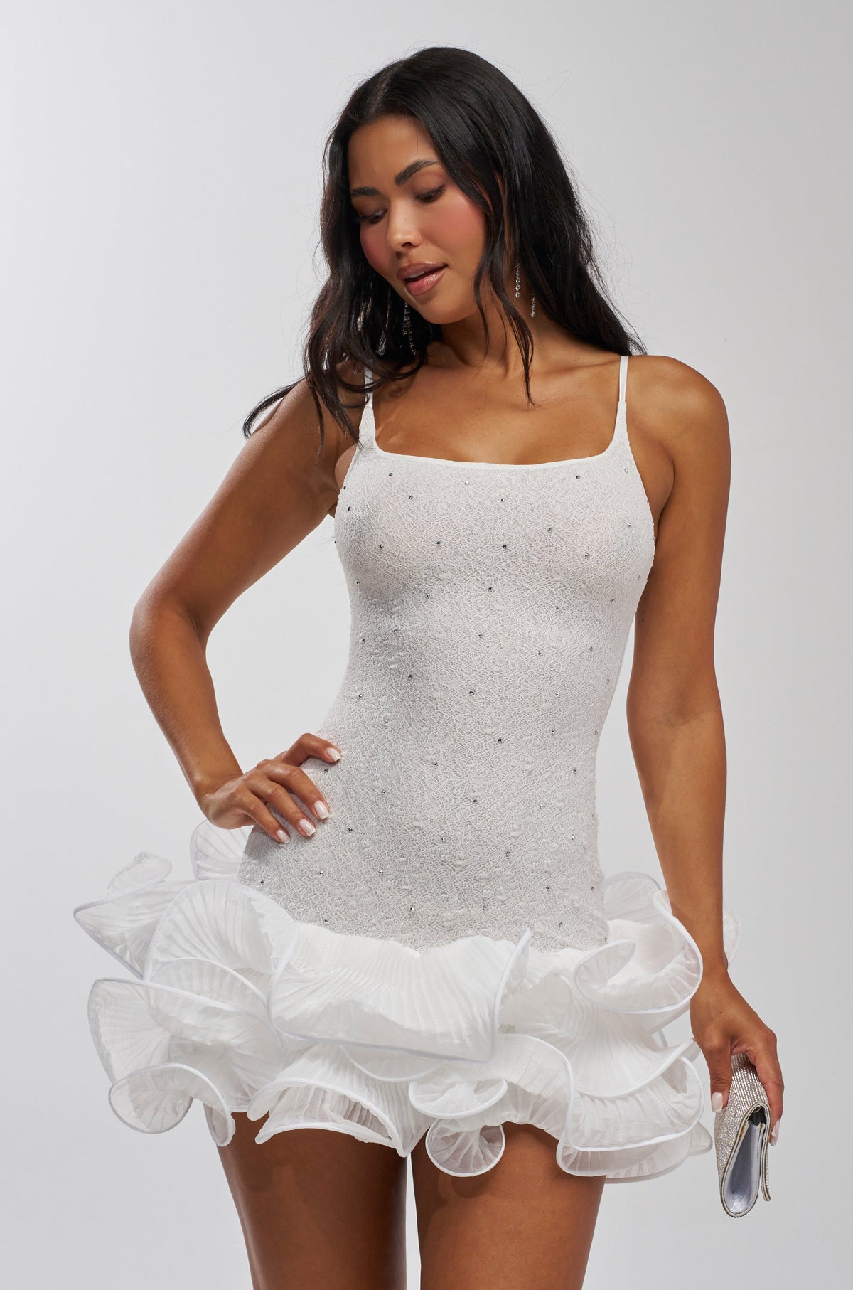 Akira Rhinestone Mini Dress