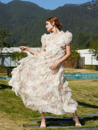 Nerys Floral Puff Sleeve Dress