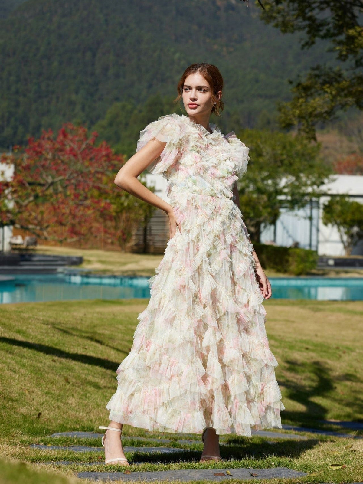 Nerys Floral Puff Sleeve Dress