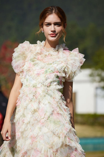 Nerys Floral Puff Sleeve Dress