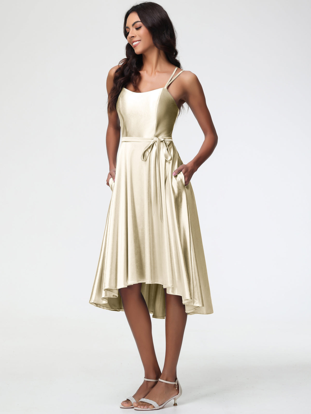 Cristina Satin A-Line Bridesmaid Dress