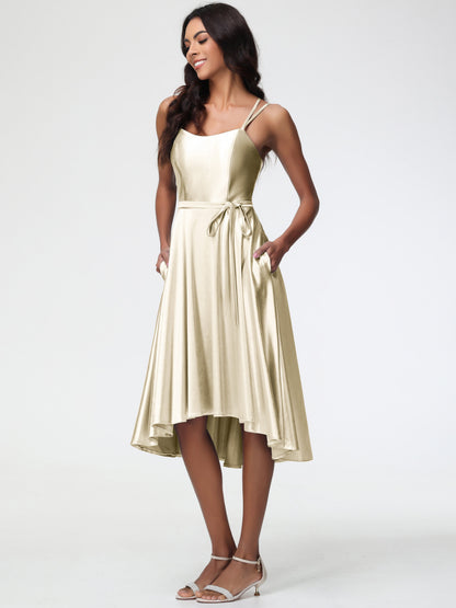 Cristina Satin A-Line Bridesmaid Dress