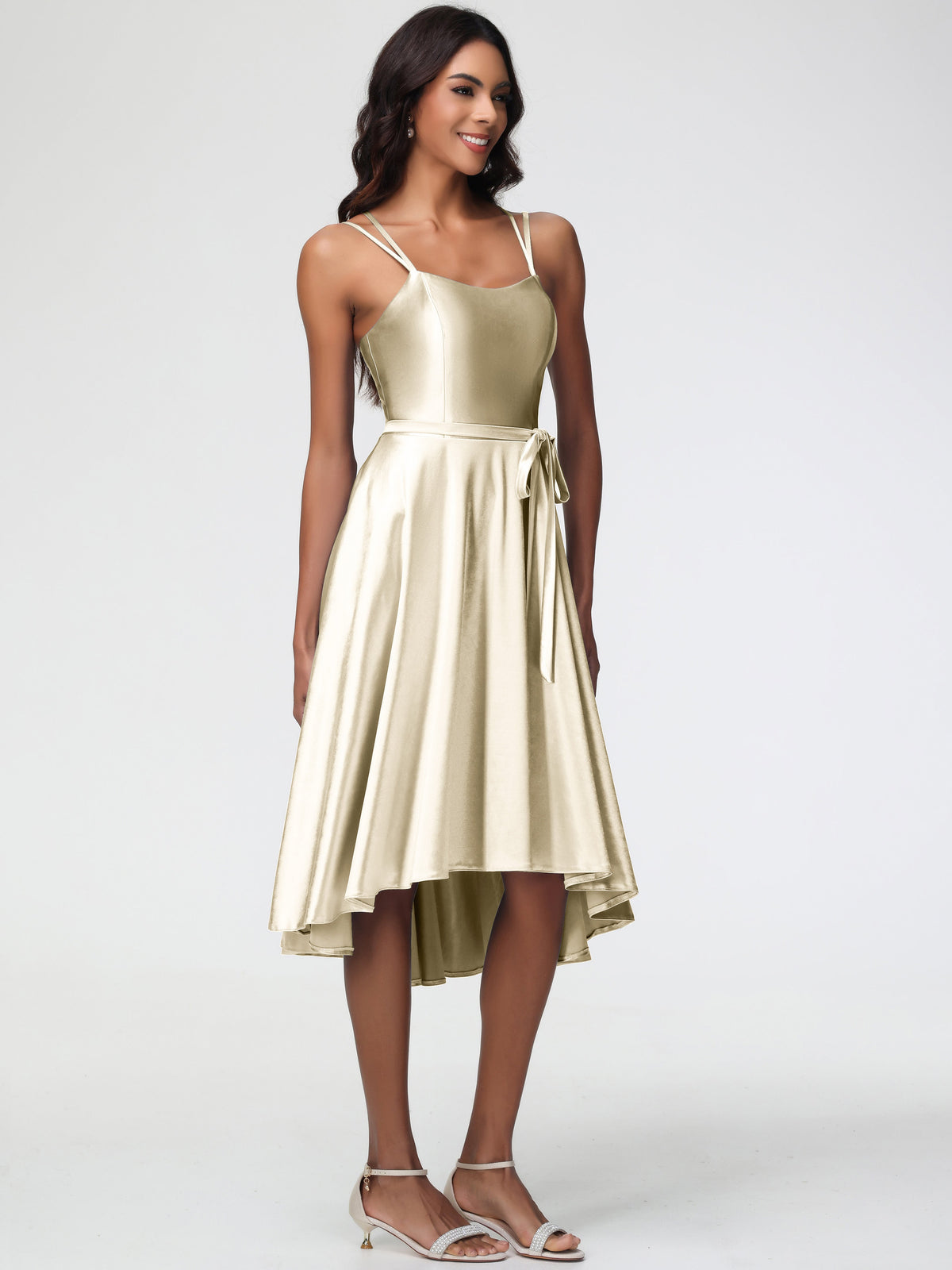Cristina Satin A-Line Bridesmaid Dress