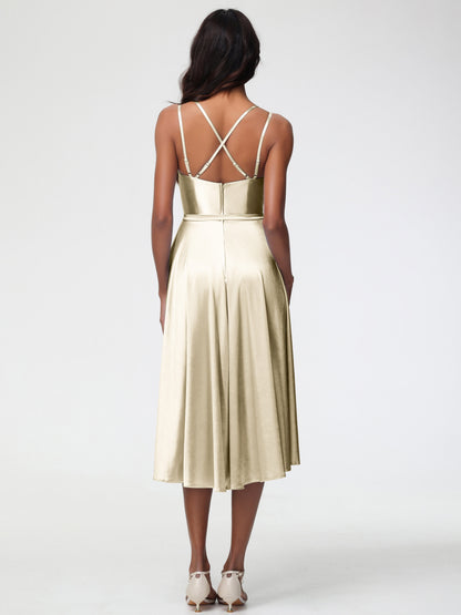 Cristina Satin A-Line Bridesmaid Dress
