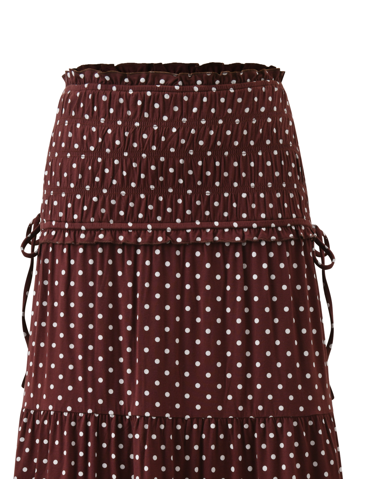 Anais Skirt with Polka Dots and Tiered Ruffles