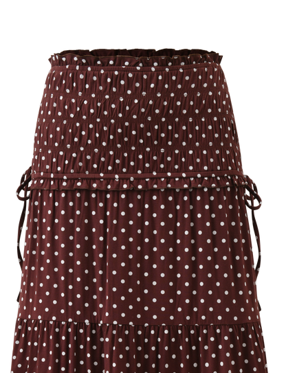 Anais Skirt with Polka Dots and Tiered Ruffles