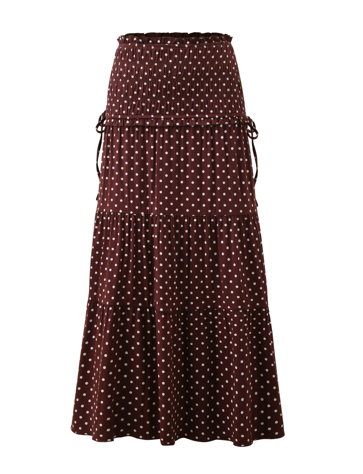 Anais Skirt with Polka Dots and Tiered Ruffles