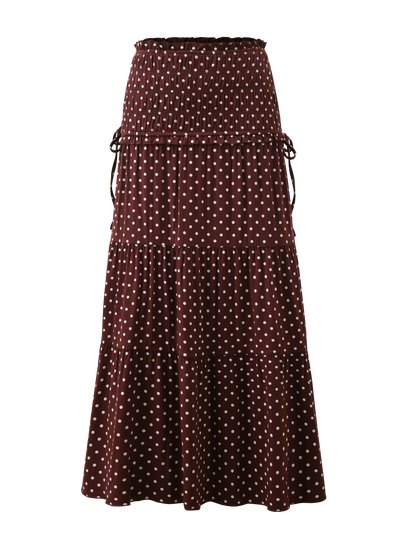 Anais Skirt with Polka Dots and Tiered Ruffles