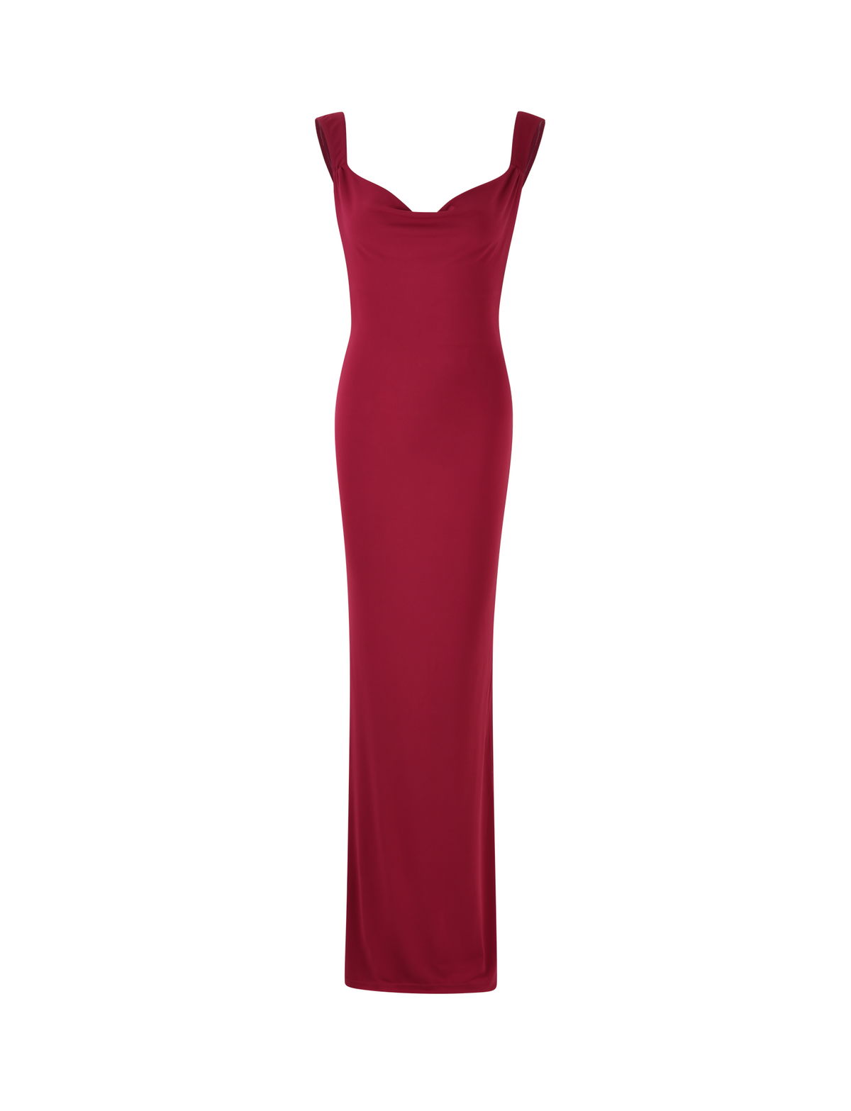 Ghislaine Red Dress with Bow Back and Column Skirt