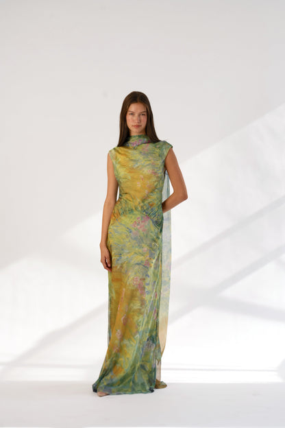 Jasmin Satin Maxi Dress