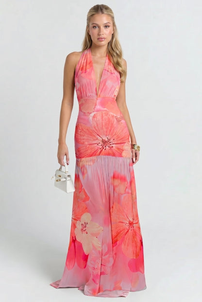 Avalyn Sunset Maxi Dress in Blush