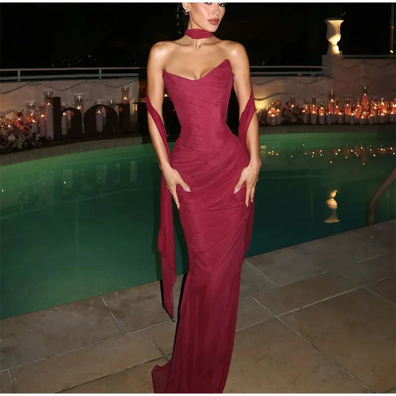 Mallory Chiffon Mermaid Dress
