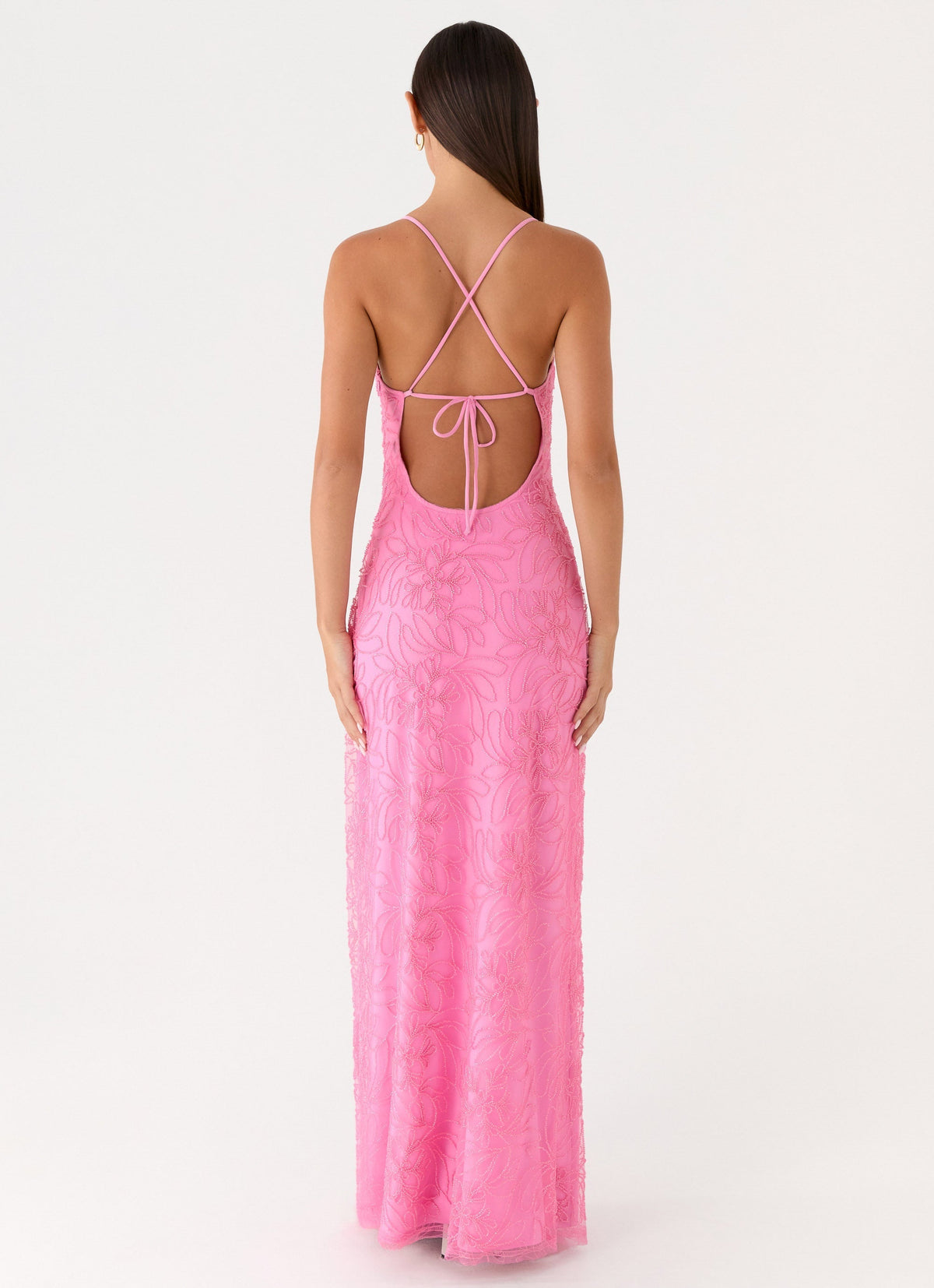 Wonyoung Beaded Maxi Dress in Blush