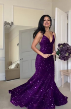 Raina Sequin Evening Gown