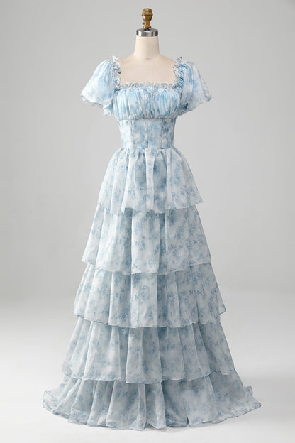 Iolanthe Tiered Puff Sleeve Maxi Dress