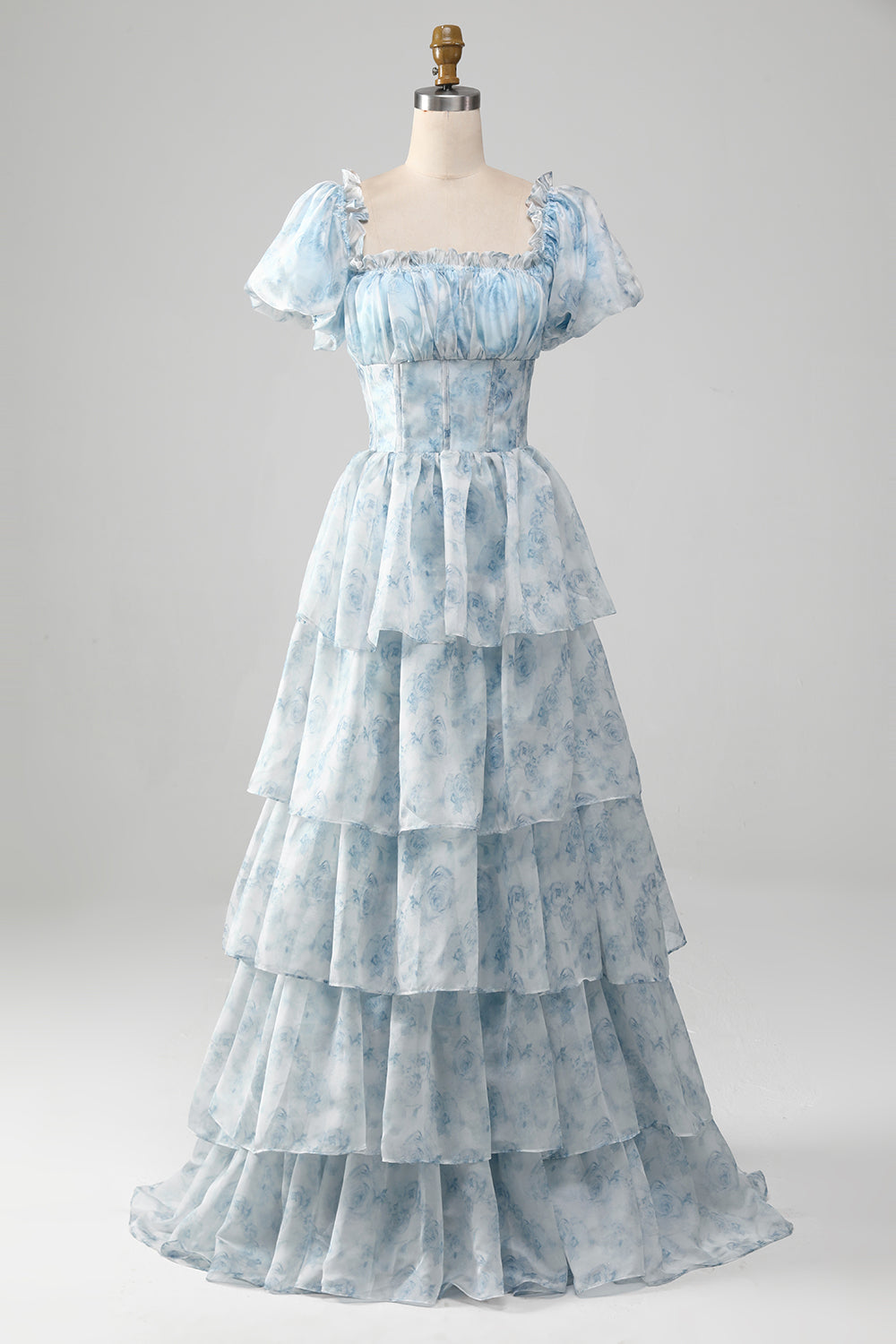 Iolanthe Tiered Puff Sleeve Maxi Dress