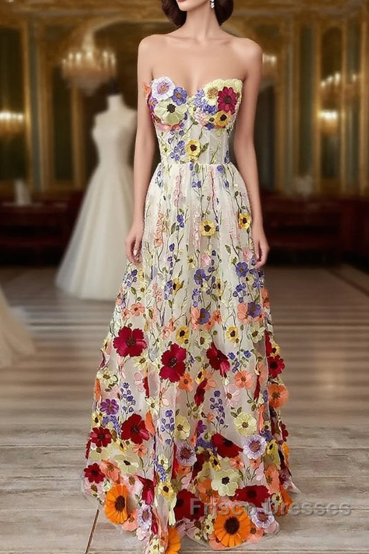 Annaliese Floral Embroidered Evening Gown