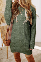 Wilma Sweater Dress with Drop Shoulders and Cable Knit