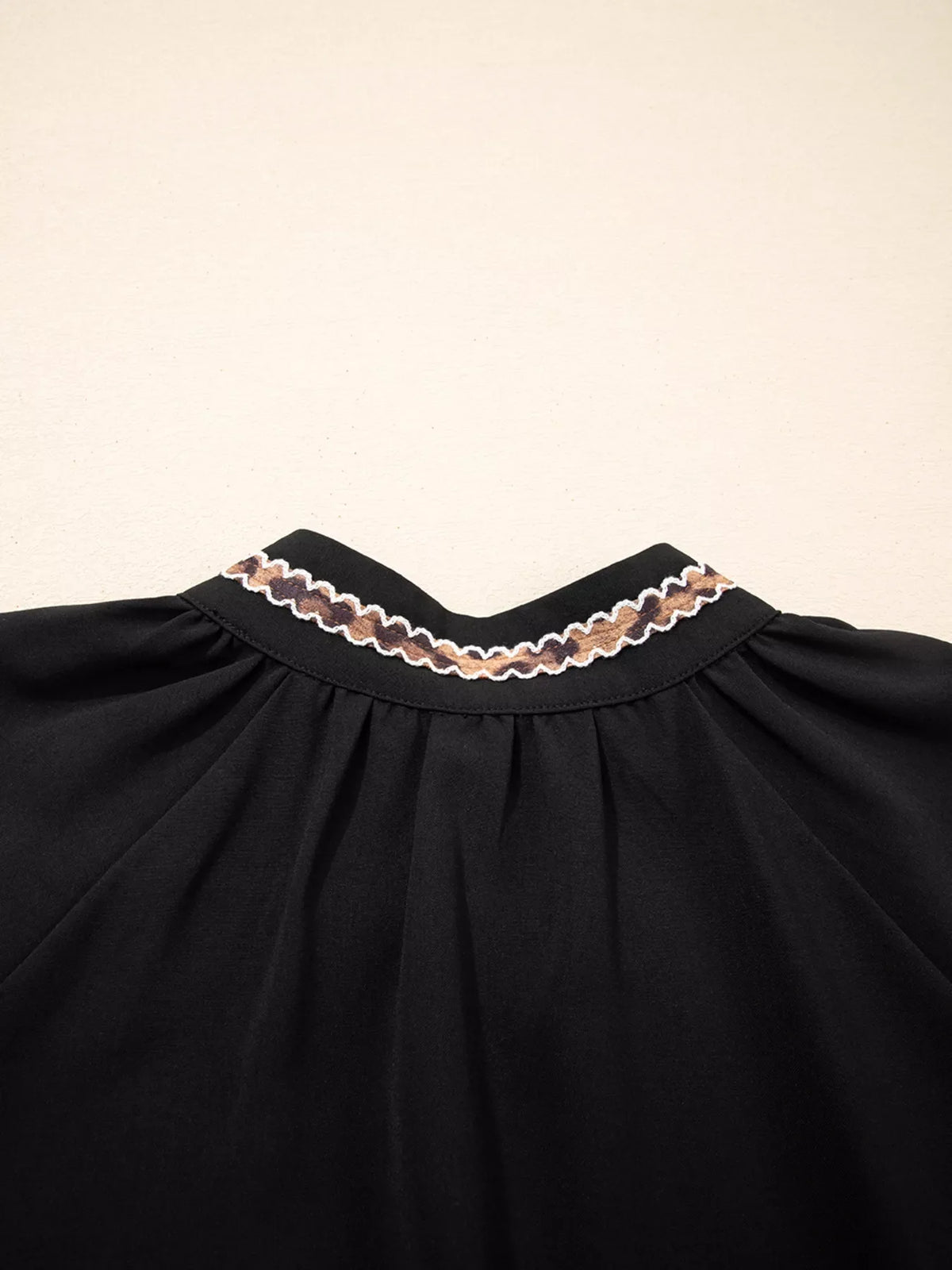 Opal Black Mini Dress with Contrast Trim and Shift Fit