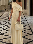 Fiorella One-Shoulder Ruched Maxi Dress