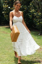 Clementina White Lace Maxi Dress
