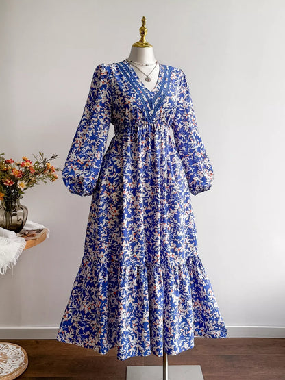 Xena Floral Maxi Dress with Flutter Sleeves