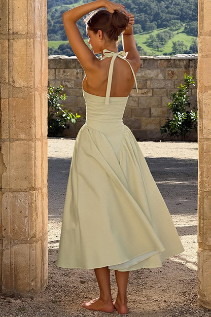Judith Polka Dot Halter Maxi Dress
