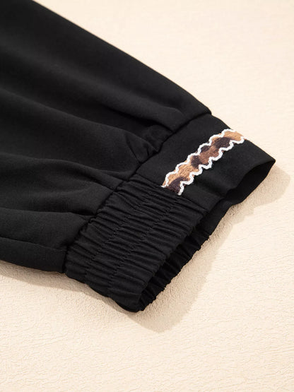Opal Black Mini Dress with Contrast Trim and Shift Fit