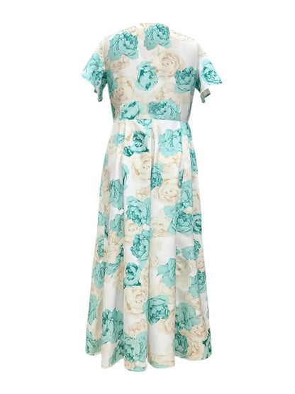 Xena Floral Maxi Dress with Flutter Sleeves