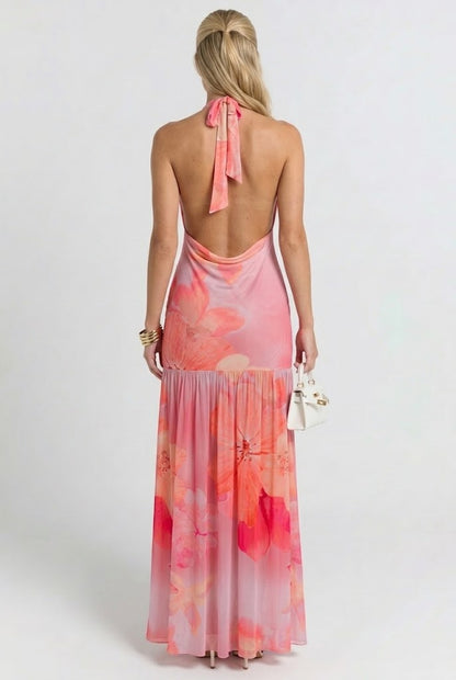 Avalyn Sunset Maxi Dress in Blush