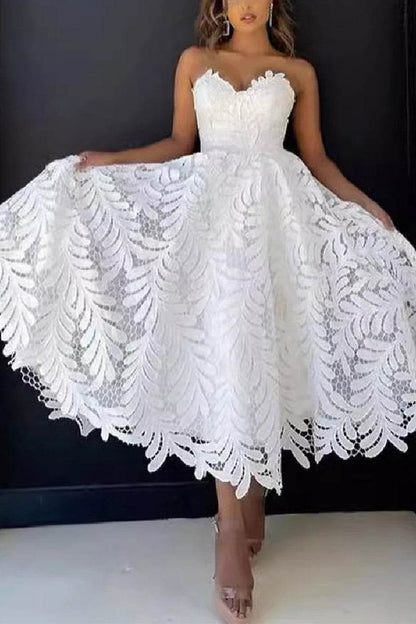 Ira Lace Tea-Length Dress
