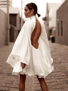 Audra High-Neck Backless Mini Dress