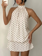 Mina Polka Dot Halter Mini Dress