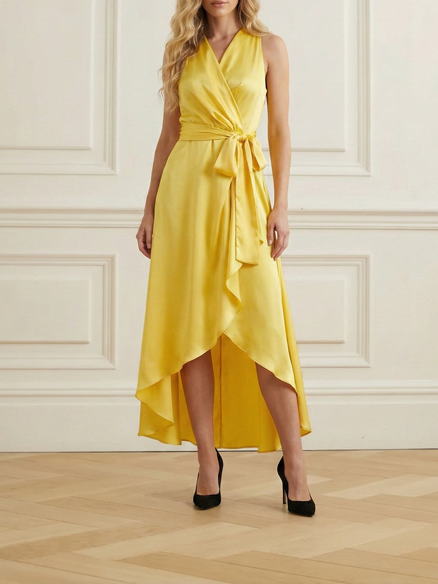 Mimi High-Low Ruffle Maxi Dress