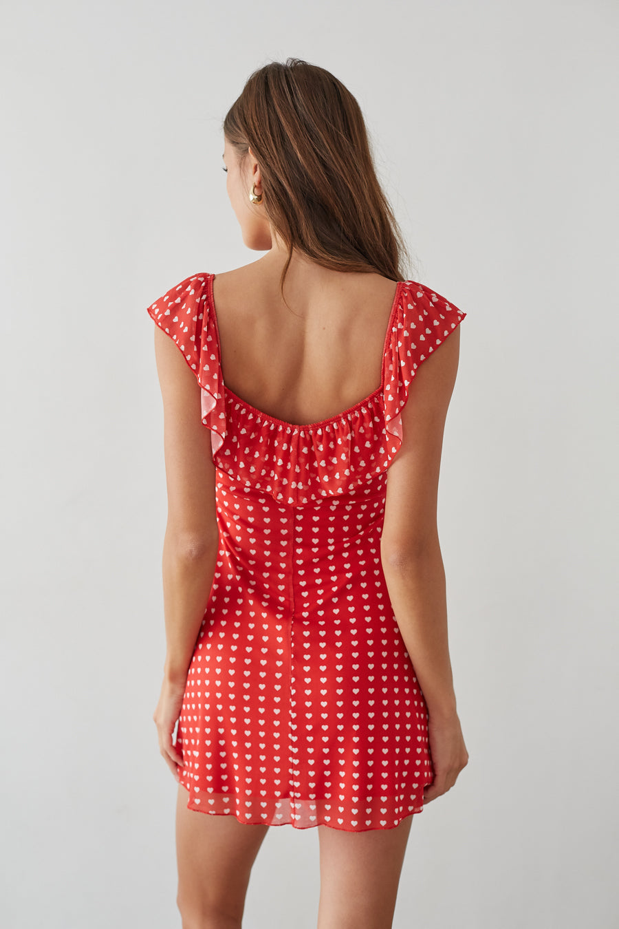 Auden Ruffle Sweetheart Mini Dress