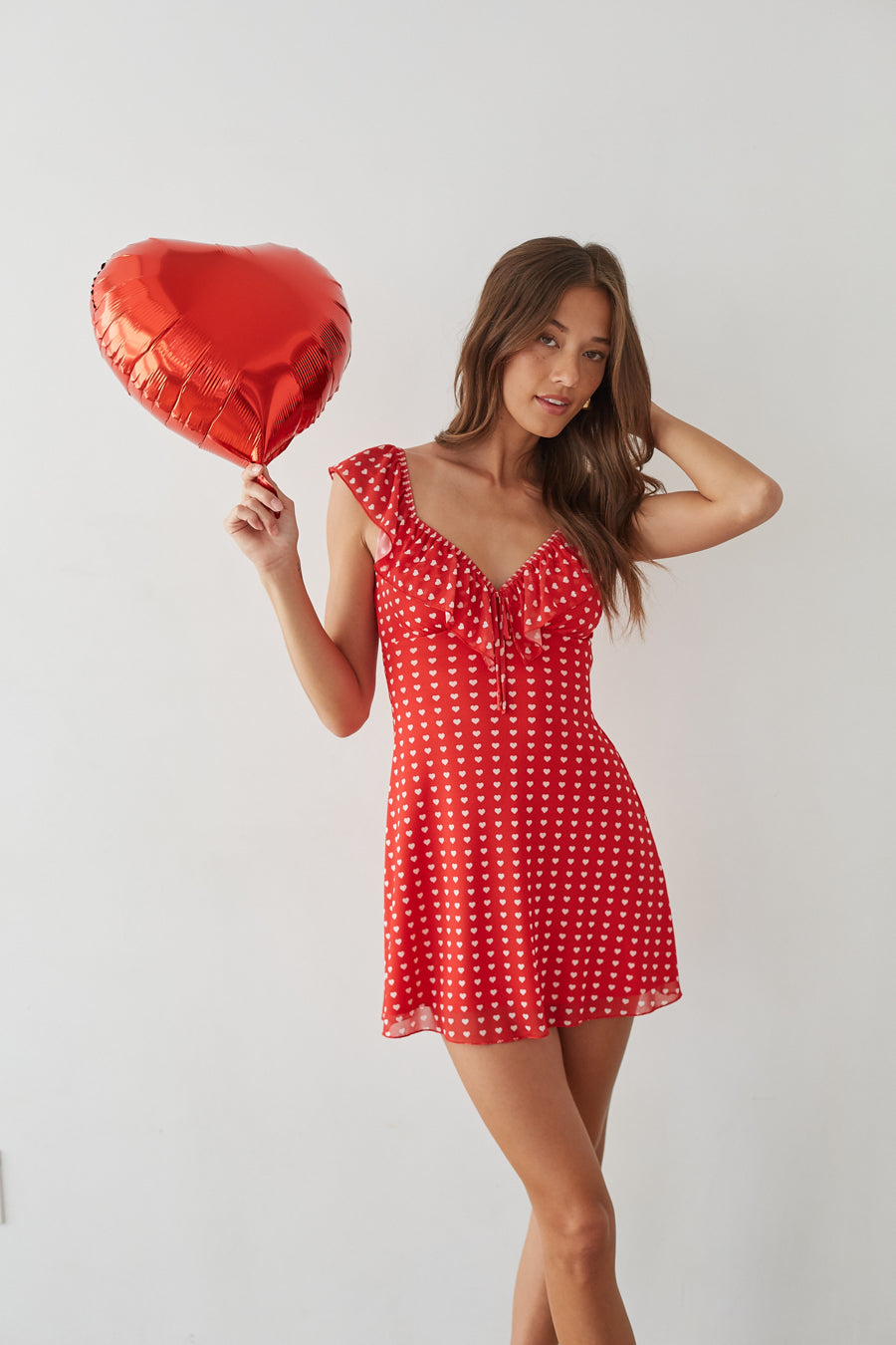 Auden Ruffle Sweetheart Mini Dress