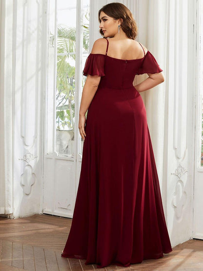 Calliope Formal Dress with Cold Shoulder and Side Slit