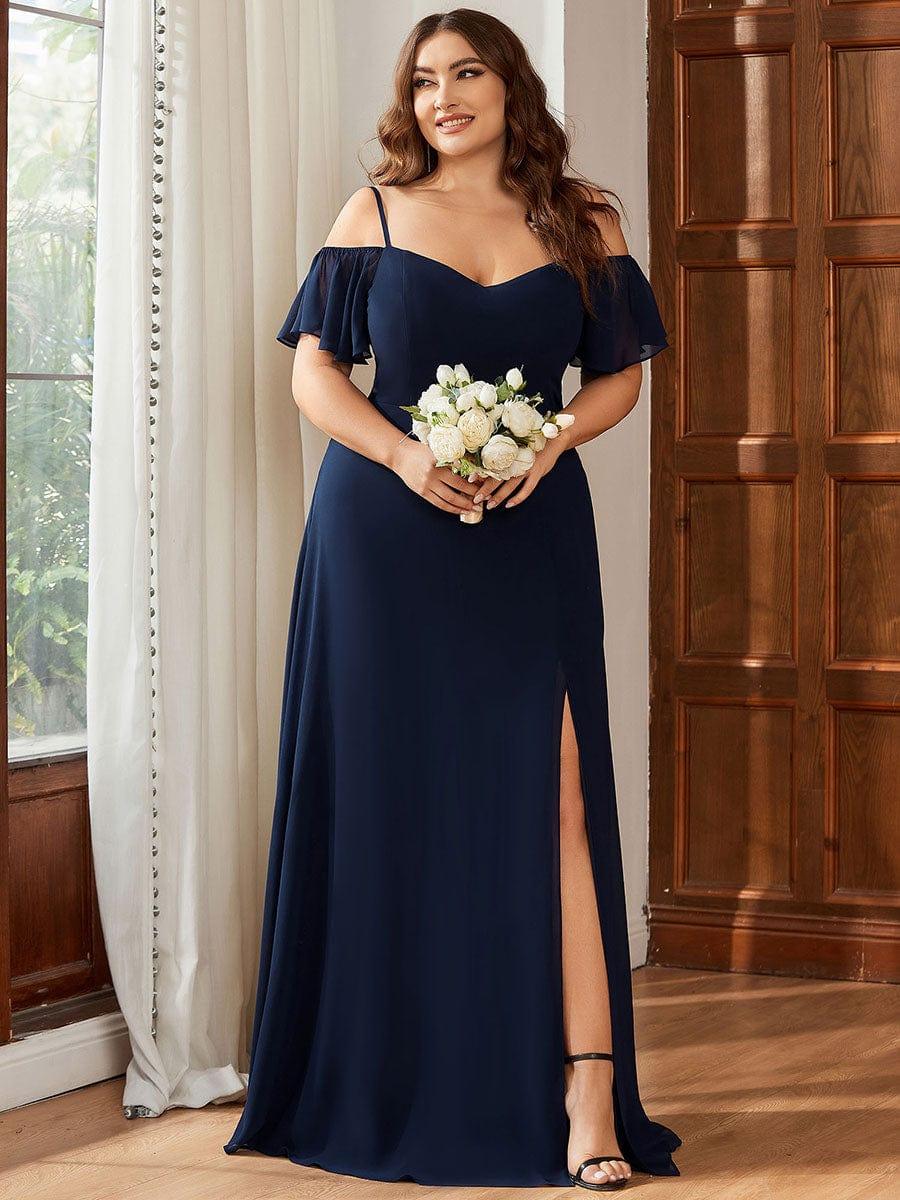 Calliope Formal Dress with Cold Shoulder and Side Slit