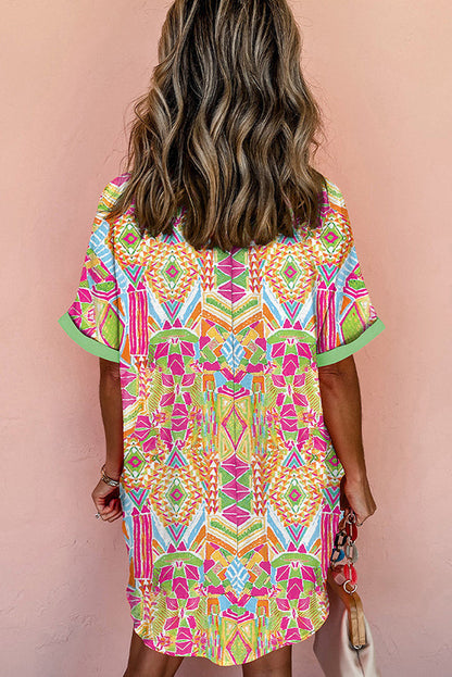 Kathleen Print Shirt Dress