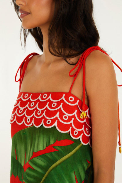 Fatima Tropical Floral Mini Dress