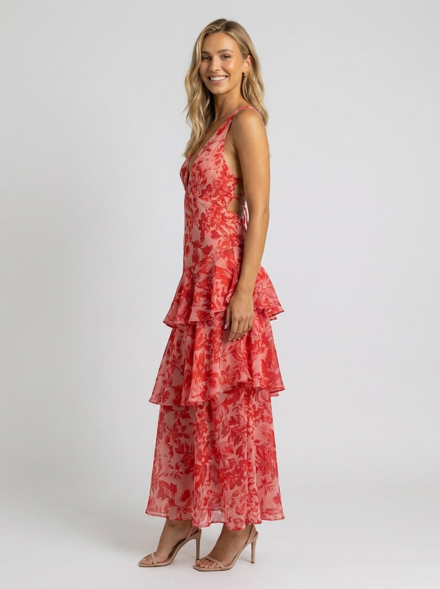 Elisa Ruffle Maxi Dress