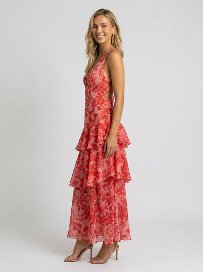Elisa Ruffle Maxi Dress