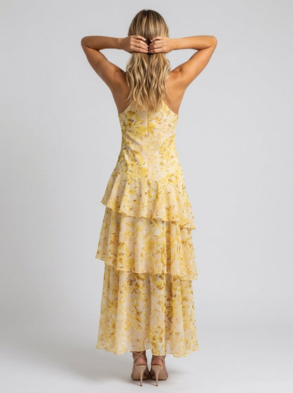 Elisa Ruffle Maxi Dress