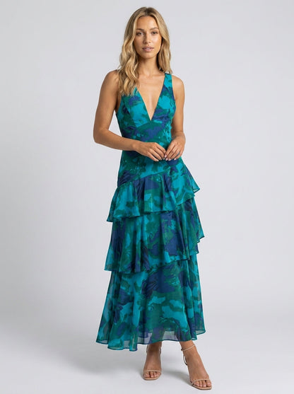 Elisa Ruffle Maxi Dress